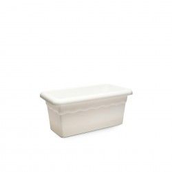 Floreira Terra Plástica Branco 50X22cm Floreira Terra Plástica Branco 50X22cm