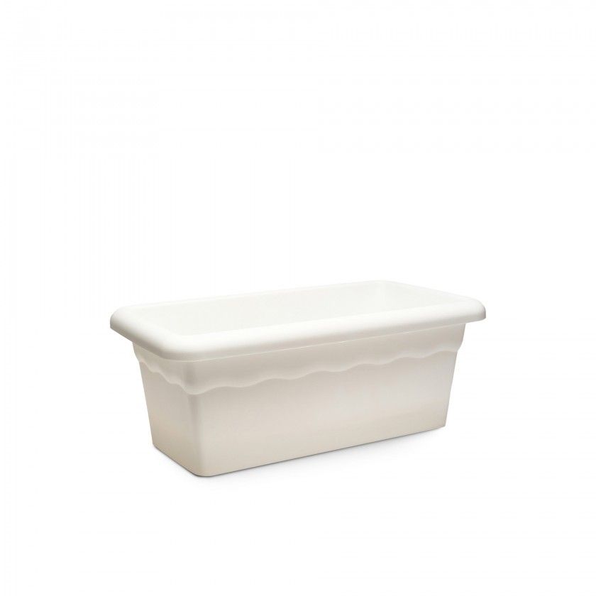 Floreira Terra Pl�stica Branco 60X26cm