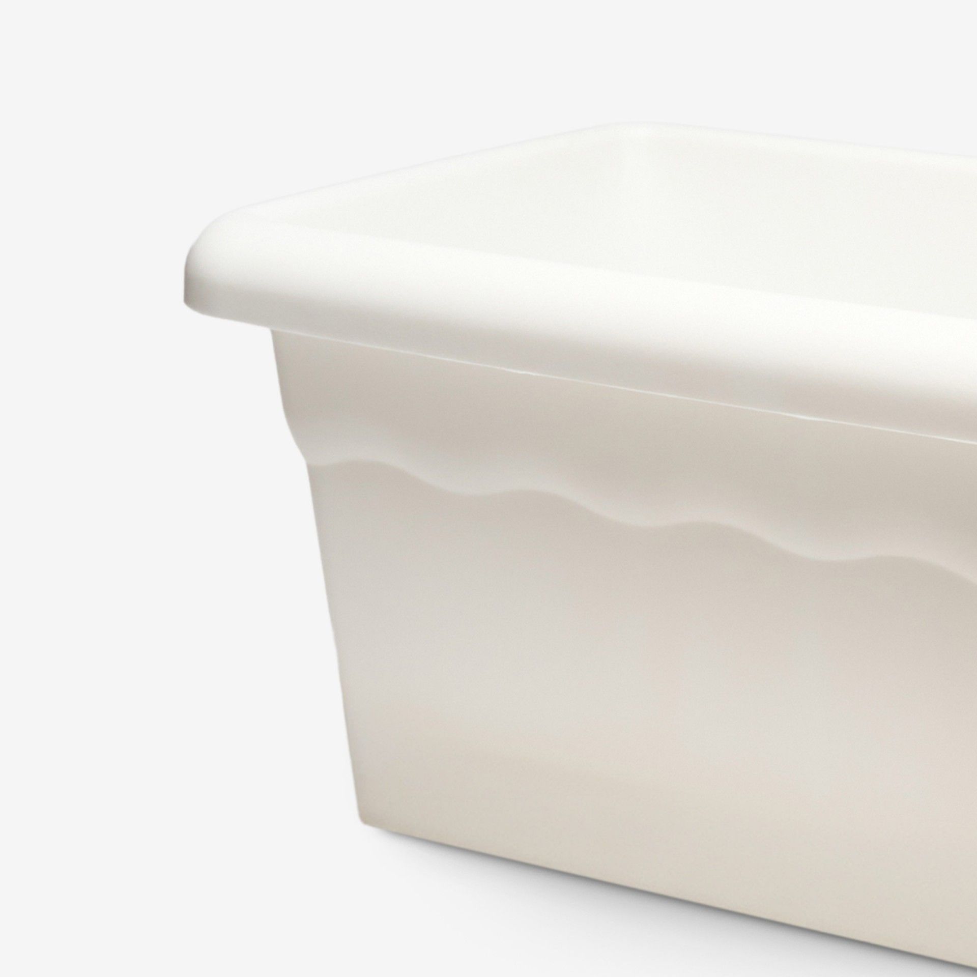 Floreira Terra Plástica Branco 60X26cm