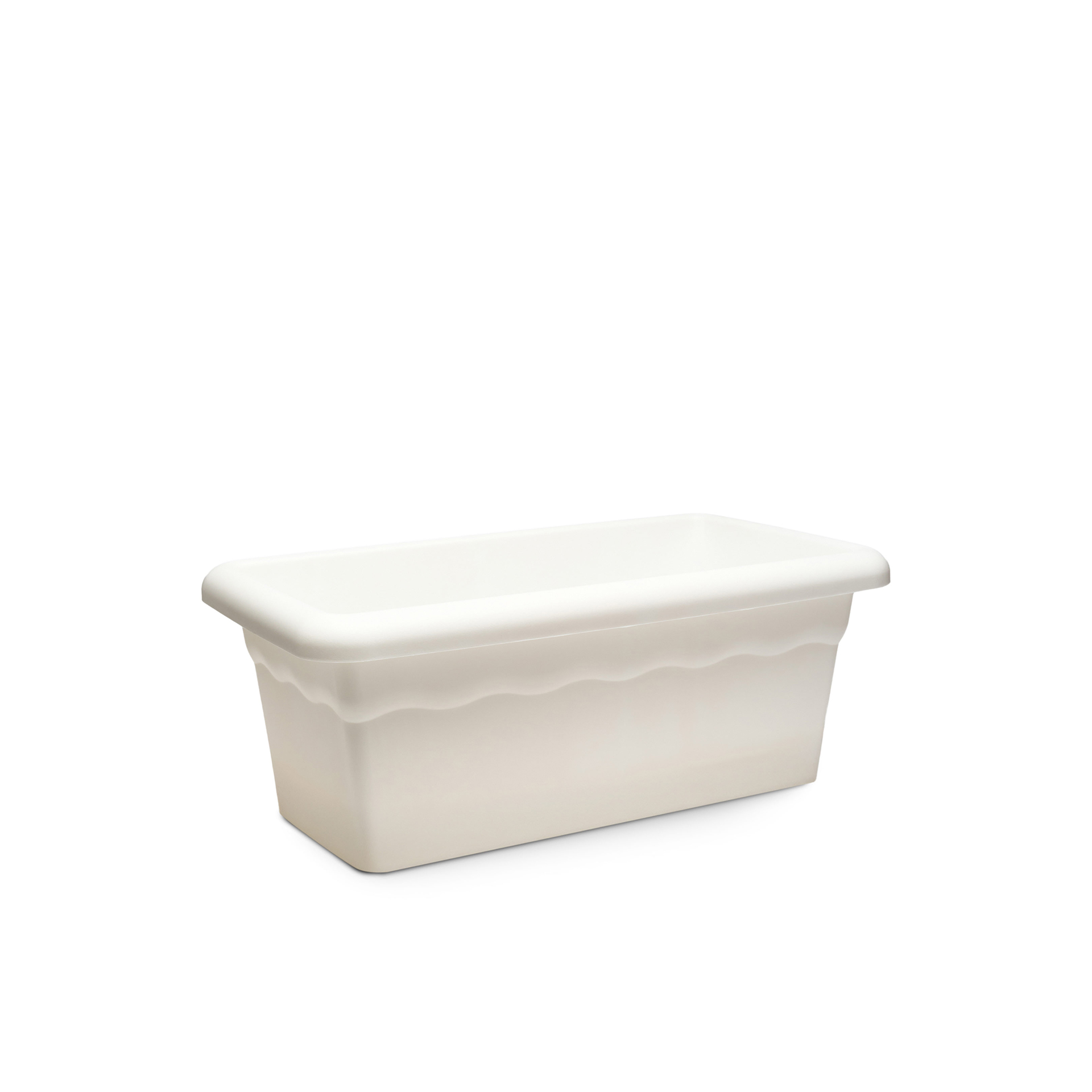 Floreira Terra Plástica Branco 60X26cm