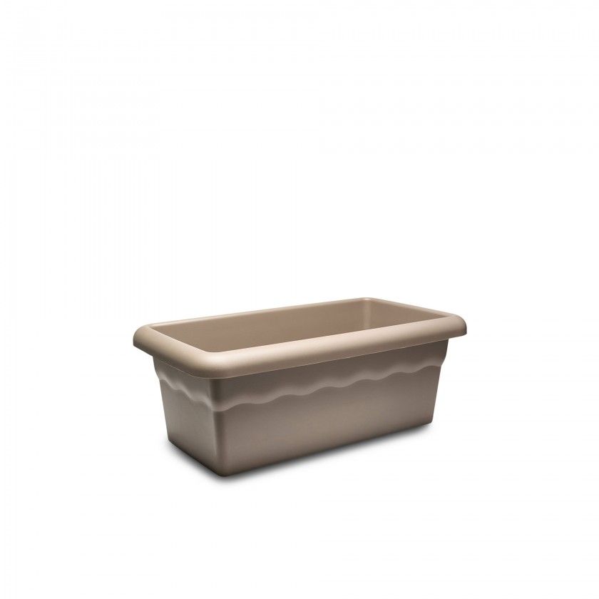 Floreira Terra Plástica Taupe 50X22cm Floreira Terra Plástica Taupe 50X22cm