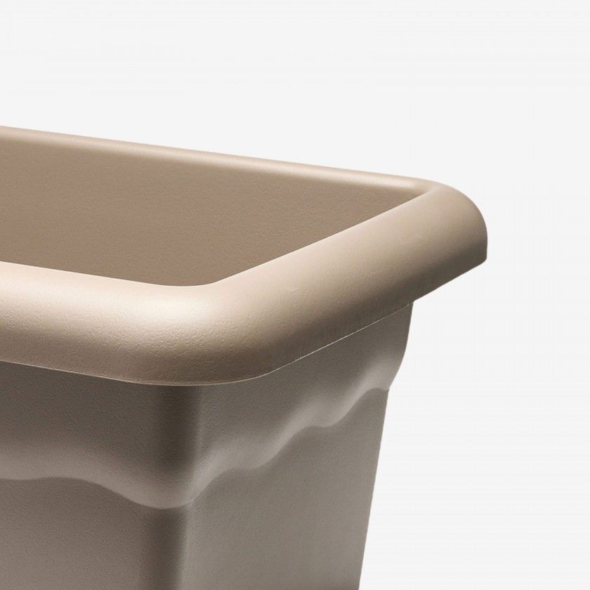 Floreira Terra Plástica Taupe 60X26cm Floreira Terra Plástica Taupe 60X26cm