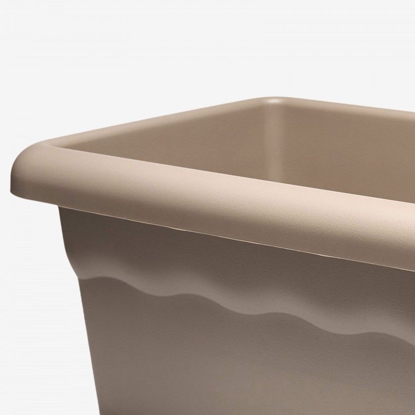 Floreira Terra Plástica Taupe 60X26cm Floreira Terra Plástica Taupe 60X26cm