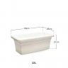 Floreira Terra Pl�stica Branco 60X26cm