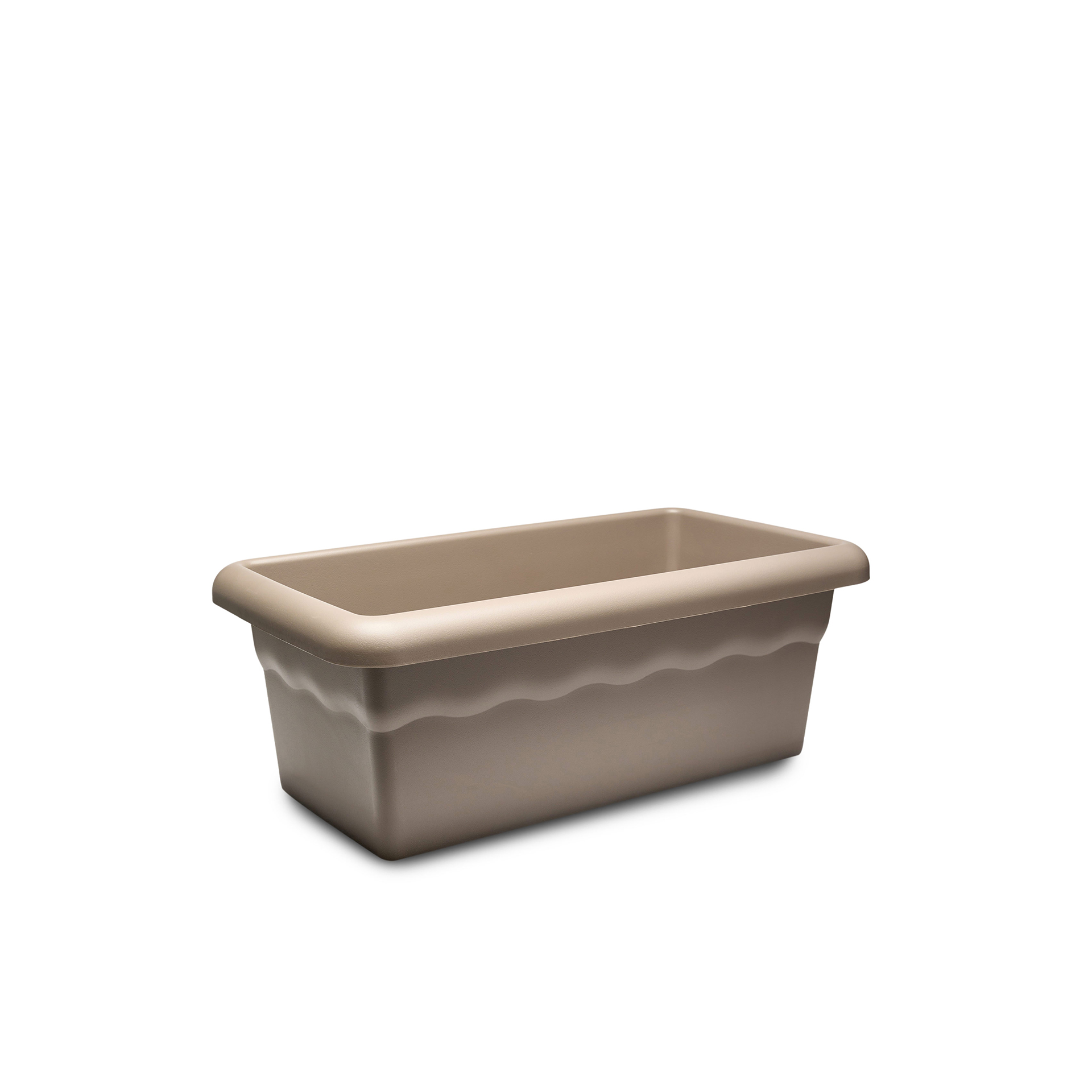 Floreira Terra Plástica Taupe 60X26cm