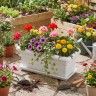 Floreira Terra Pl�stica Branco 60X26cm