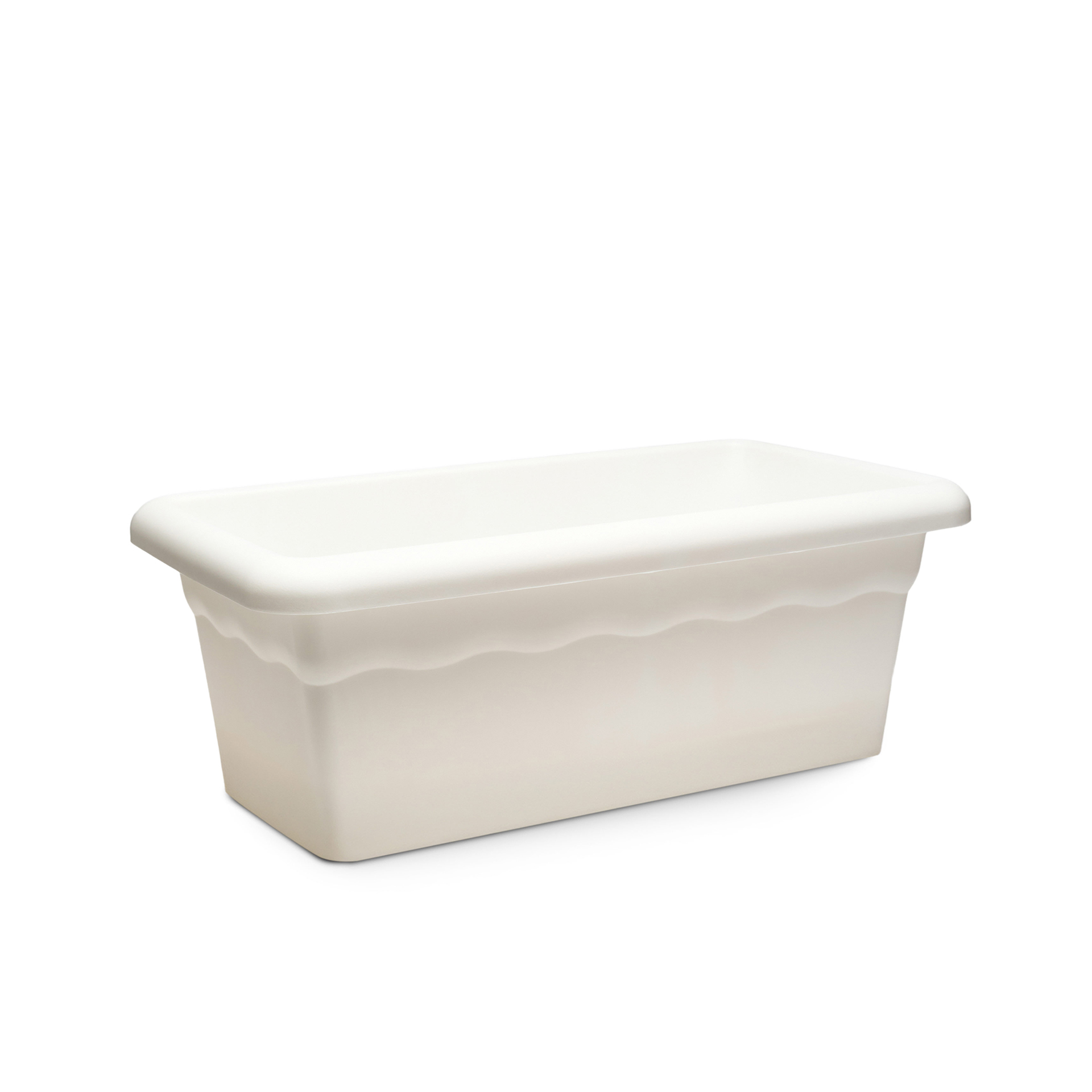 Floreira Terra Plástica Branco 80X26cm