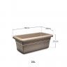 Floreira Terra Plástica Taupe 60X26cm Floreira Terra Plástica Taupe 60X26cm