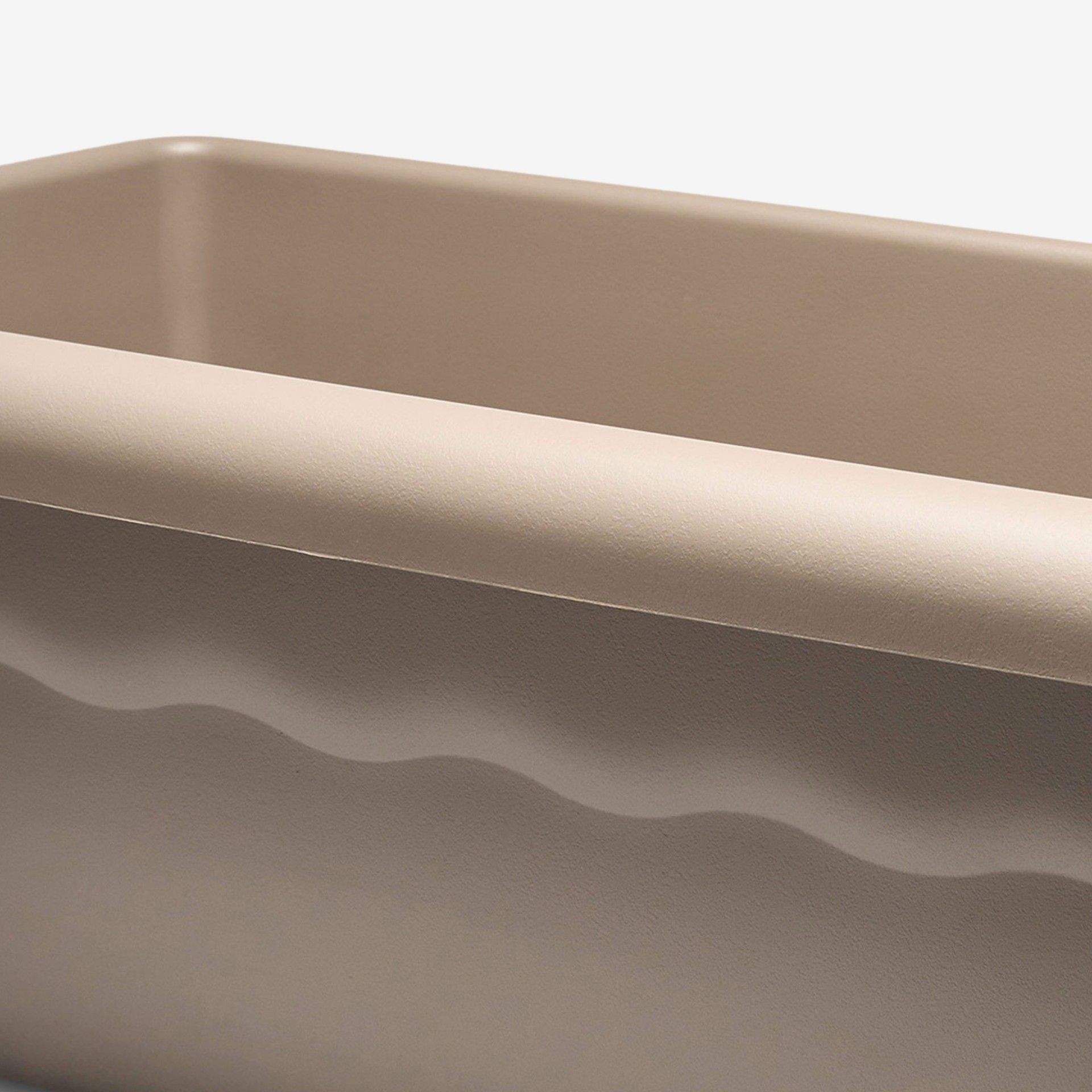 Floreira Terra Plástica Taupe 80X26cm