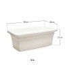 Floreira Terra Plástica Branco 80X26cm Floreira Terra Plástica Branco 80X26cm