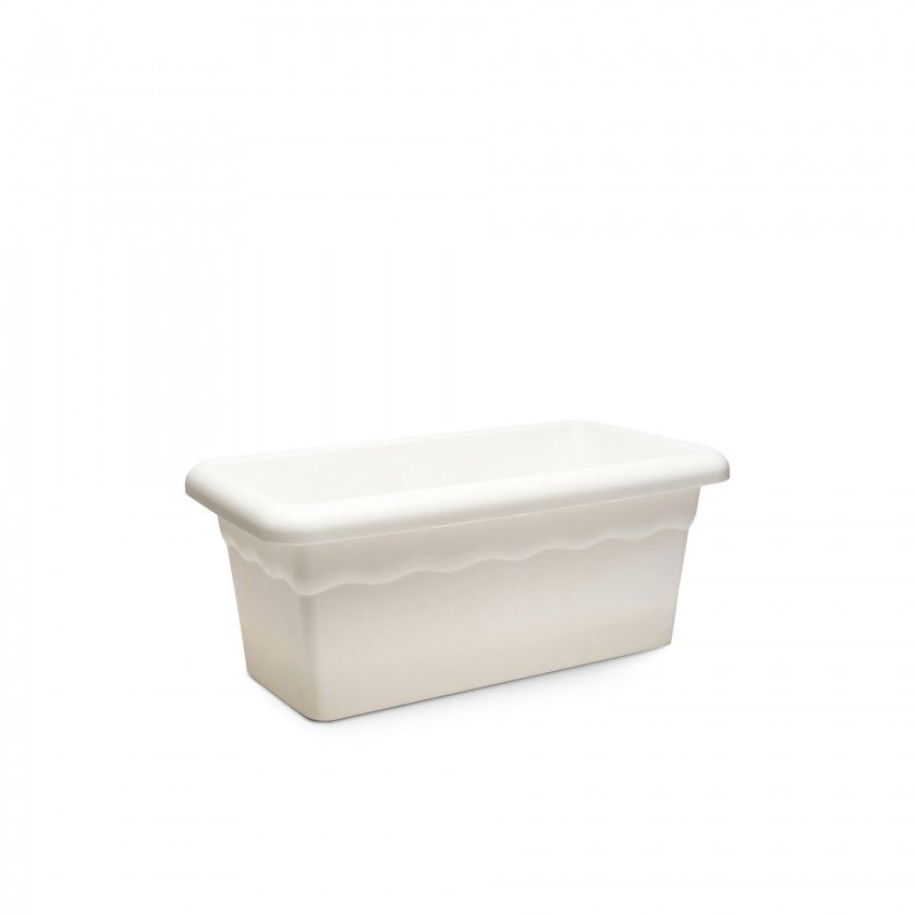 Floreira Terra Pl�stica Branco 60X33cm