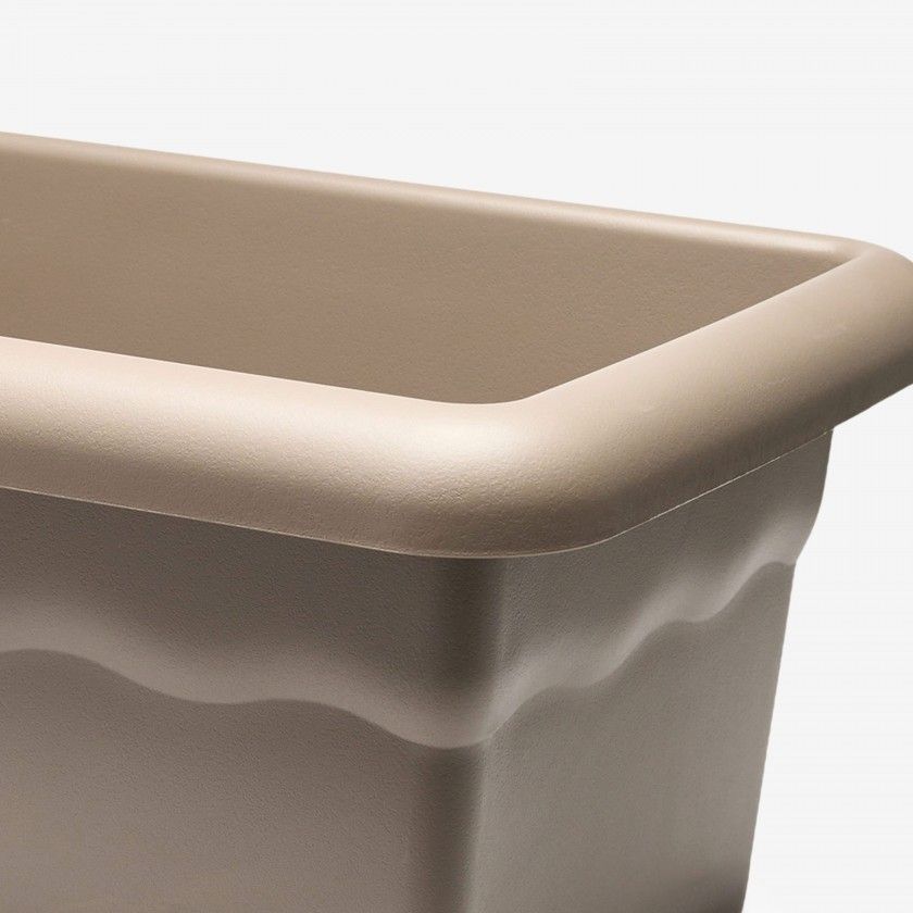 Floreira Terra Plástica Taupe 80X26cm Floreira Terra Plástica Taupe 80X26cm