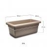 Floreira Terra Plástica Taupe 80X26cm Floreira Terra Plástica Taupe 80X26cm