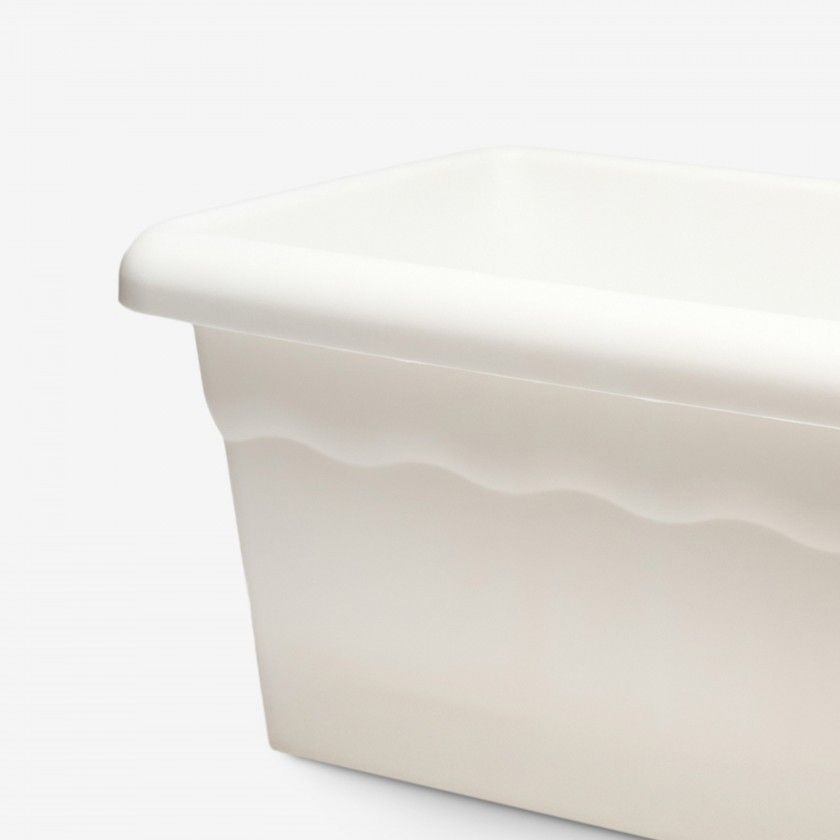 Floreira Terra Pl�stica Branco 60X33cm