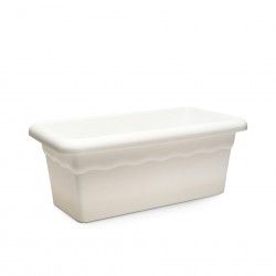 Floreira Terra Pl�stica Branco 80X33cm