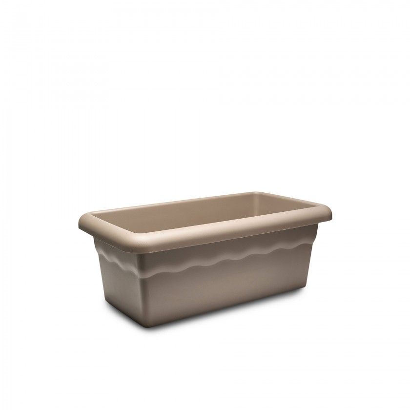 Floreira Terra Plástica Taupe 60X33cm Floreira Terra Plástica Taupe 60X33cm
