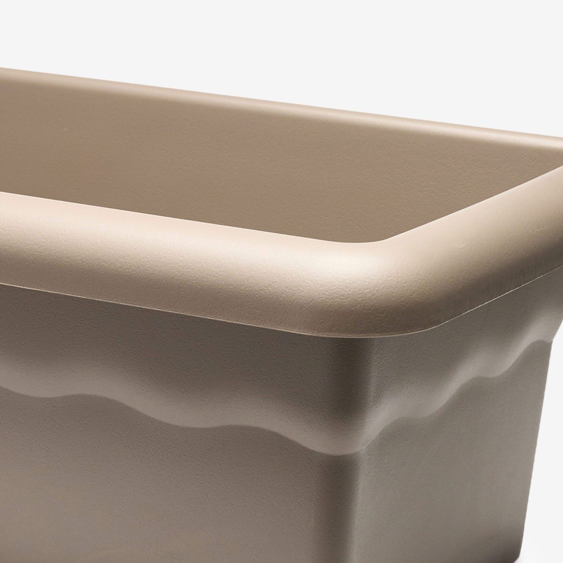 Floreira Terra Plástica Taupe 60X33cm