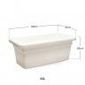 Floreira Terra Plástica Branco 80X33cm Floreira Terra Plástica Branco 80X33cm