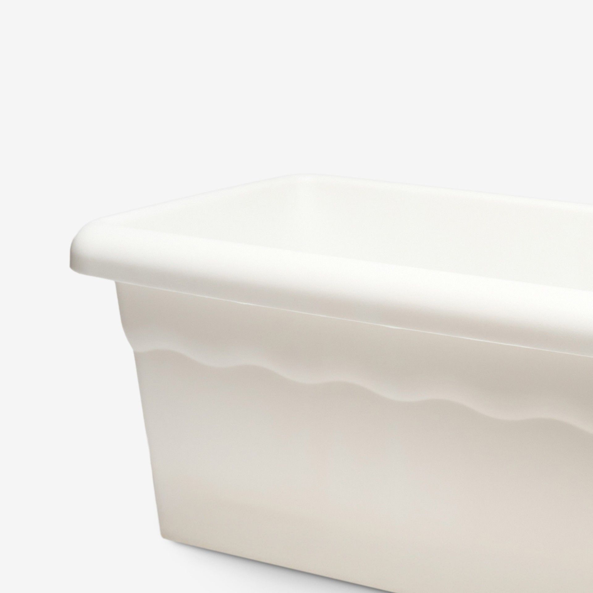 Floreira Terra Plástica Branco 80X33cm