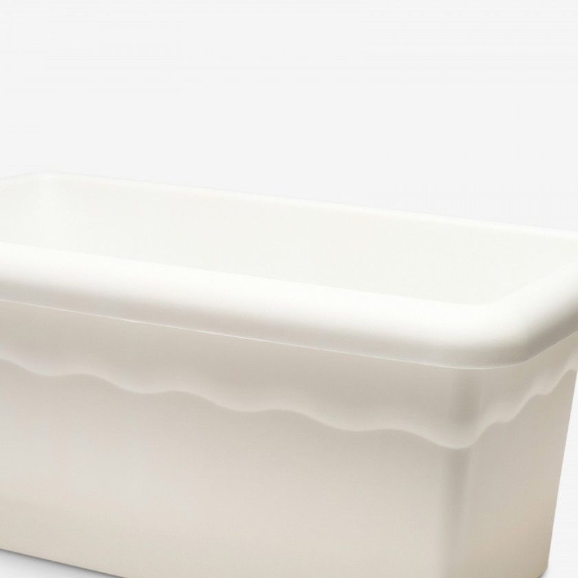 Floreira Terra Plástica Branco 80X33cm Floreira Terra Plástica Branco 80X33cm