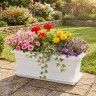Floreira Terra Plástica Branco 80X33cm Floreira Terra Plástica Branco 80X33cm