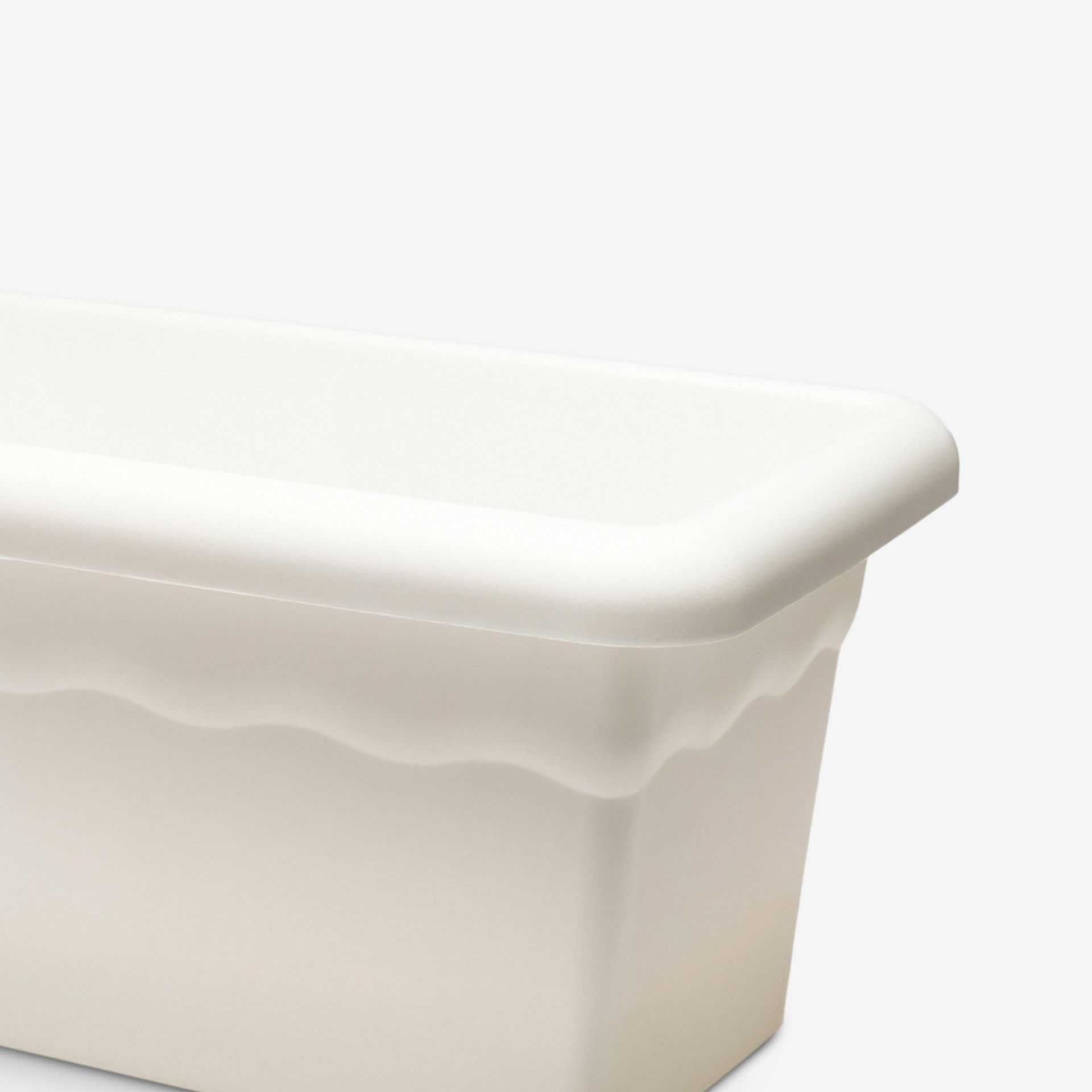 Floreira Terra Plástica Branco 100X44cm
