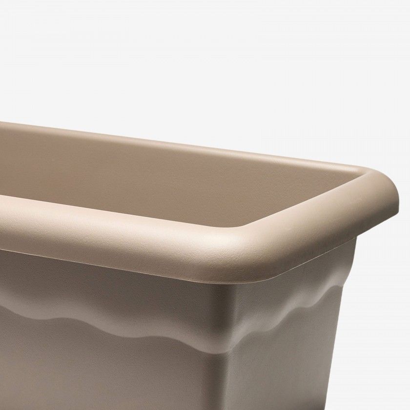 Floreira Terra Plástica Taupe 100X44cm Floreira Terra Plástica Taupe 100X44cm