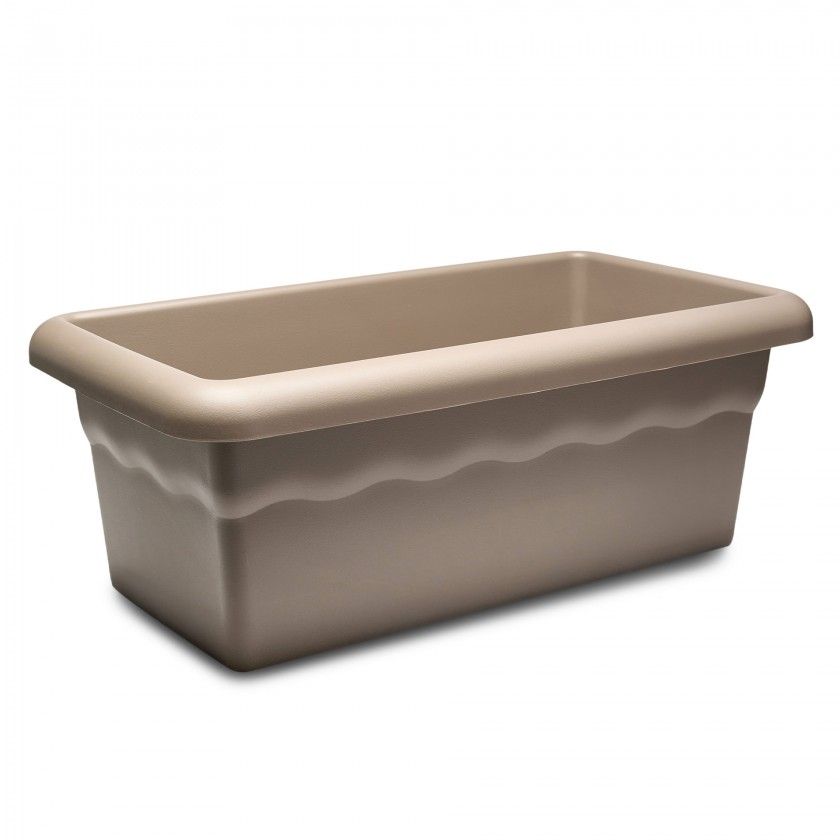 Floreira Terra Plástica Taupe 100X44cm Floreira Terra Plástica Taupe 100X44cm