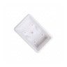 Floreira Com Prato Plástica Terra Branco 30X20cm Floreira Com Prato Plástica Terra Branco 30X20cm