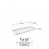 Prato Para Floreira Terra Branco 47X19cm Prato Para Floreira Terra Branco 47X19cm