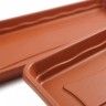 Prato Para Floreira Terra Terracota 47X19cm Prato Para Floreira Terra Terracota 47X19cm