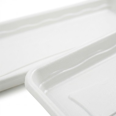 Prato Para Floreira Terra Branco 57X29cm