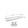 Prato Para FloreiraTerra Branco 77X23cm Prato Para FloreiraTerra Branco 77X23cm
