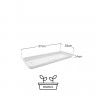 Prato Para Floreira Terra Branco 57X23cm Prato Para Floreira Terra Branco 57X23cm