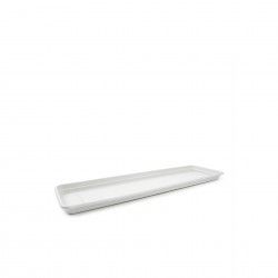 Prato Para Floreira Terra Branco 57X29cm Prato Para Floreira Terra Branco 57X29cm