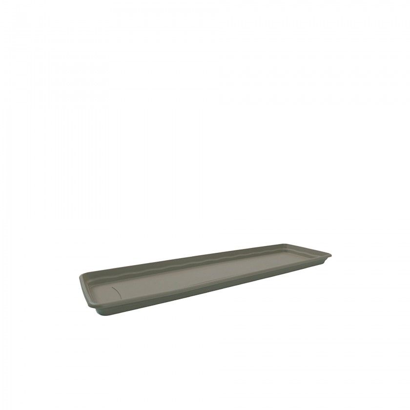Prato Para Floreira Terra Taupe 57X29cm Prato Para Floreira Terra Taupe 57X29cm