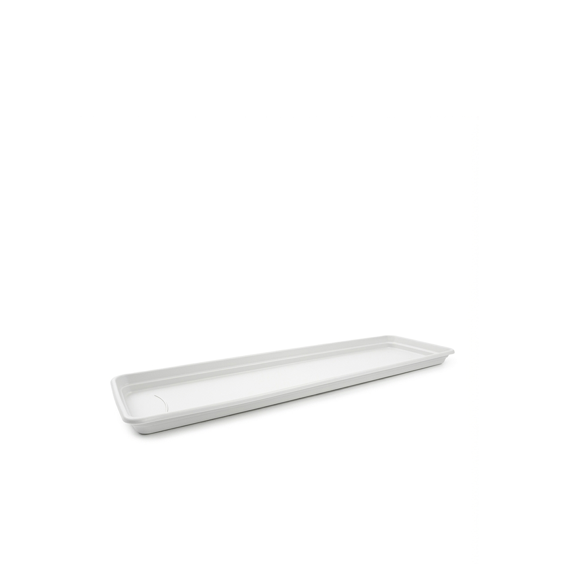 Prato Para Floreira Terra Branco 57X29cm