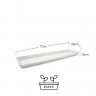 Prato Para Floreira Terra Branco 77X23cm Prato Para Floreira Terra Branco 77X23cm