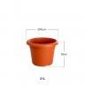 Vaso Plástico Terracota Ø40x27x30cm Vaso Plástico Terracota Ø40x27x30cm