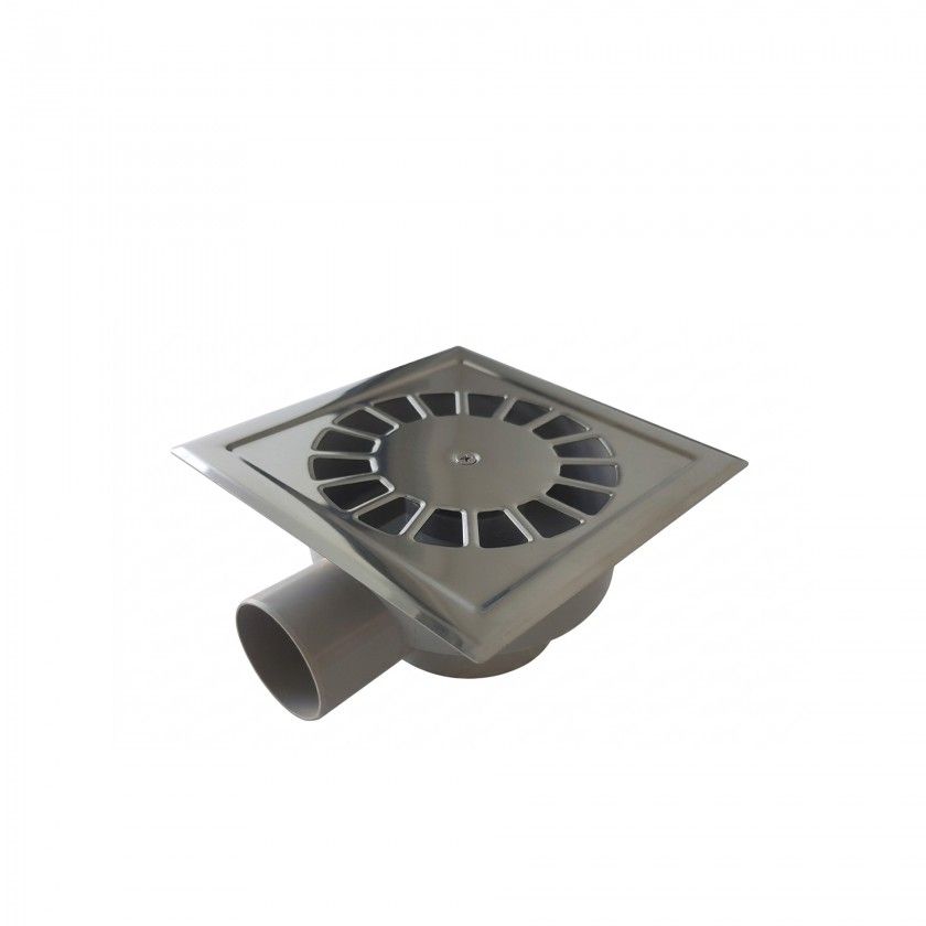 Sumidouro Horizontal Grelha Inox 15X15cm Sumidouro Horizontal Grelha Inox 15X15cm