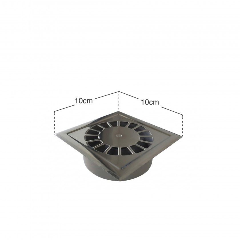 Sumidouro Vertical Grelha Inox 10X10cm