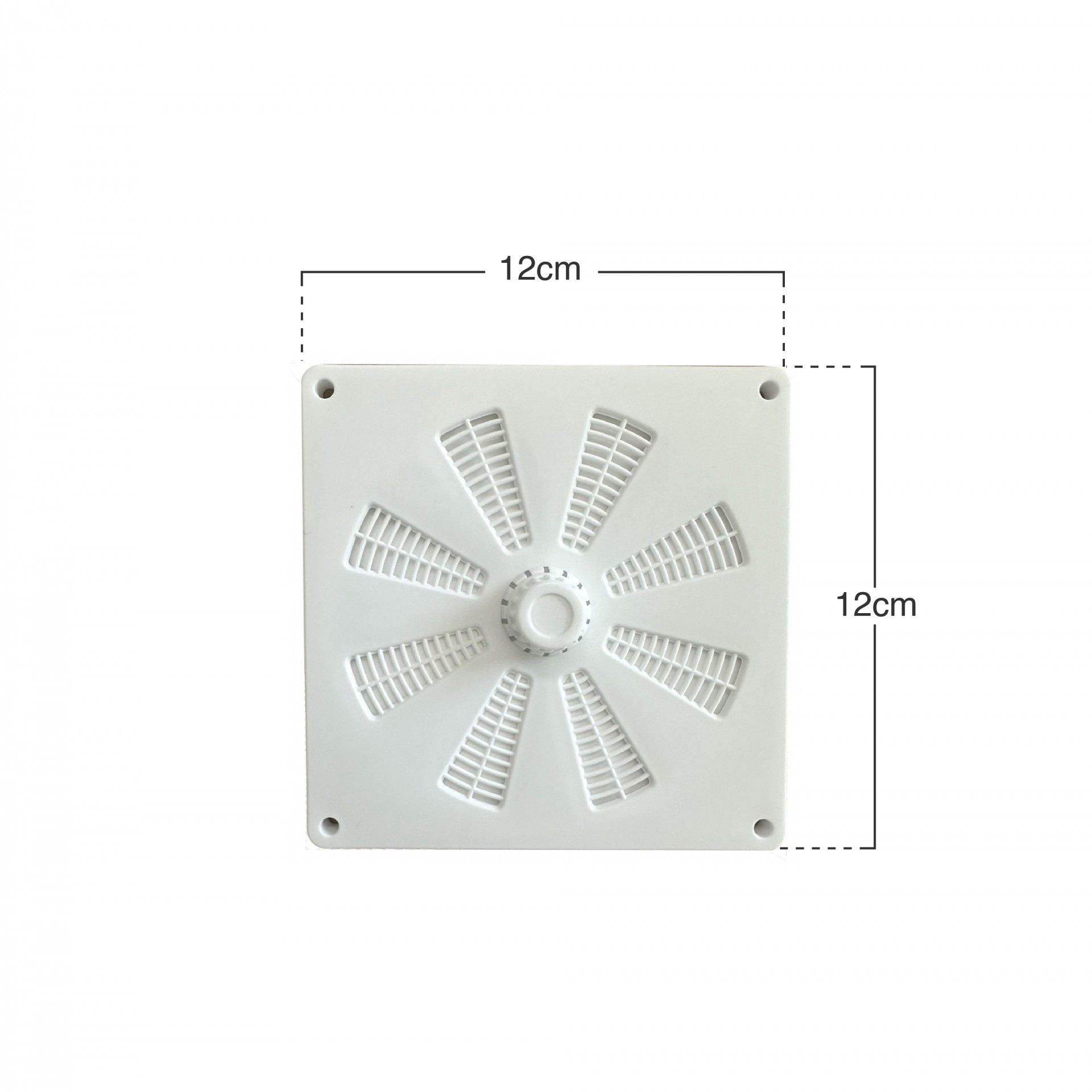 Grelha Ventilação Giratoria12X12cm