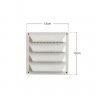 Grelha Ventila��o Com Fecho Girat�rio 12X12cm