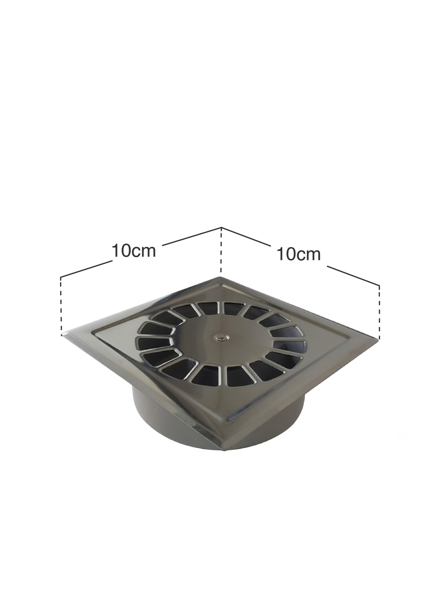 Sumidouro Vertical Grelha Inox 10X10cm