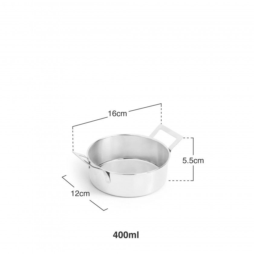Caçarola Aperitivos Inox 12X16X5.5cm Caçarola Aperitivos Inox 12X16X5.5cm