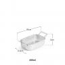 Tabuleiro Aperitivos Inox 9.5X20X5cm Tabuleiro Aperitivos Inox 9.5X20X5cm