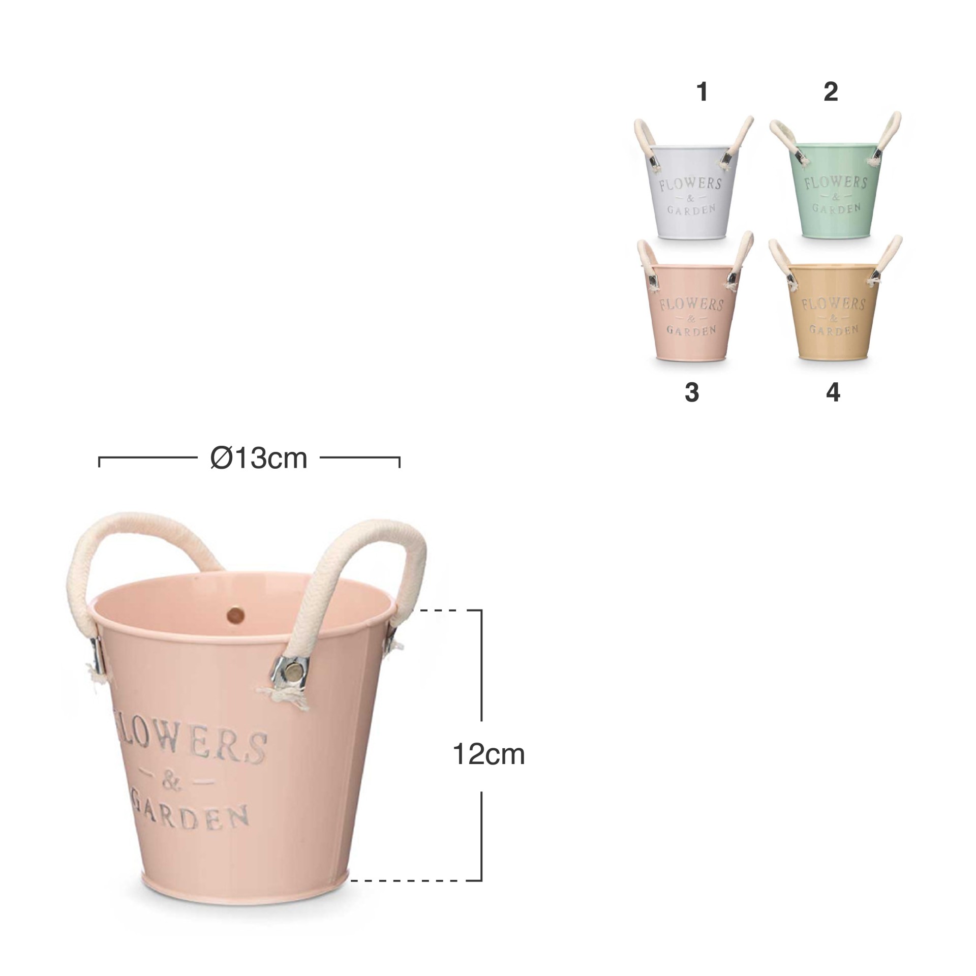 Vaso Metal Ø13X12cm