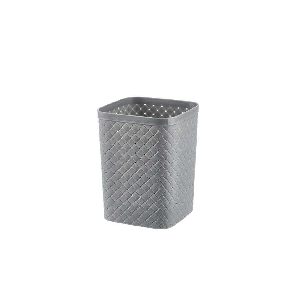 Cesto Papeis Quadrado Cinza 19X20X26cm