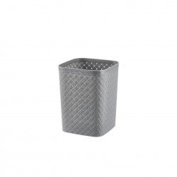 Cesto Papeis Quadrado Cinza 19X20X26cm