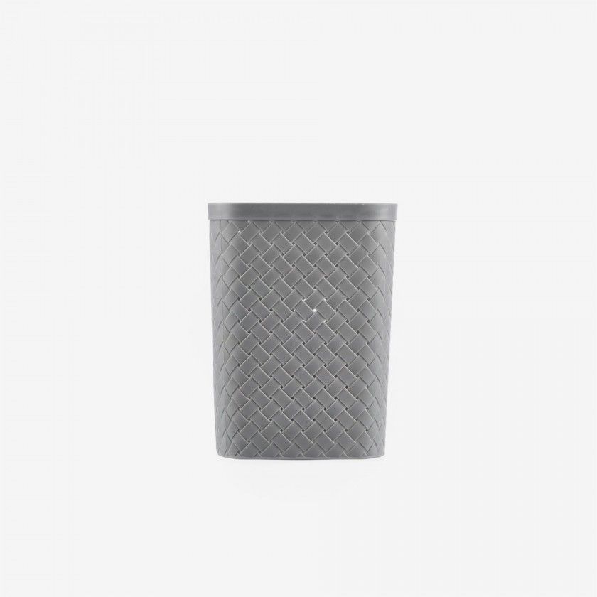 Cesto Papeis Quadrado Cinza 19X20X26cm